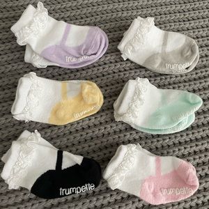 Jump and Jive Jitterbug Jenny Trumpette Socks. Size 0-12 months.